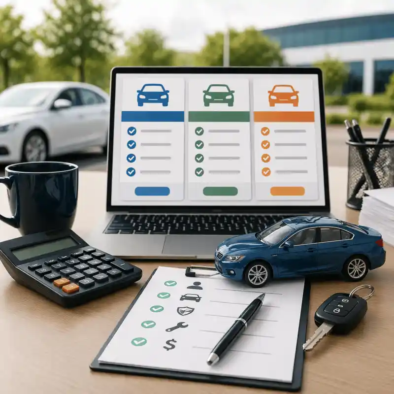 Auto insurance quotes comparison showing coverage limits, deductibles, and policy costs